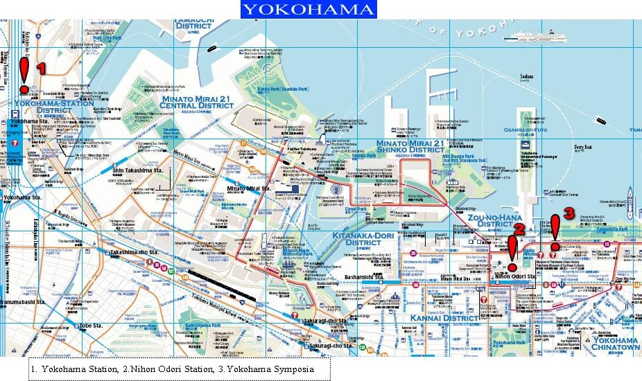 Yokohama jalgsi kaart