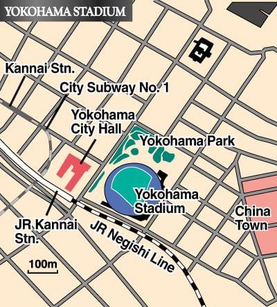 Kaart Yokohama staadion