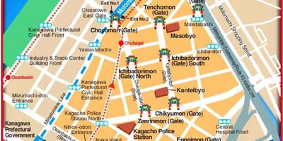 Kaart Yokohama chinatown