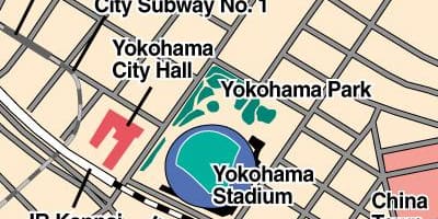 Kaart Yokohama staadion